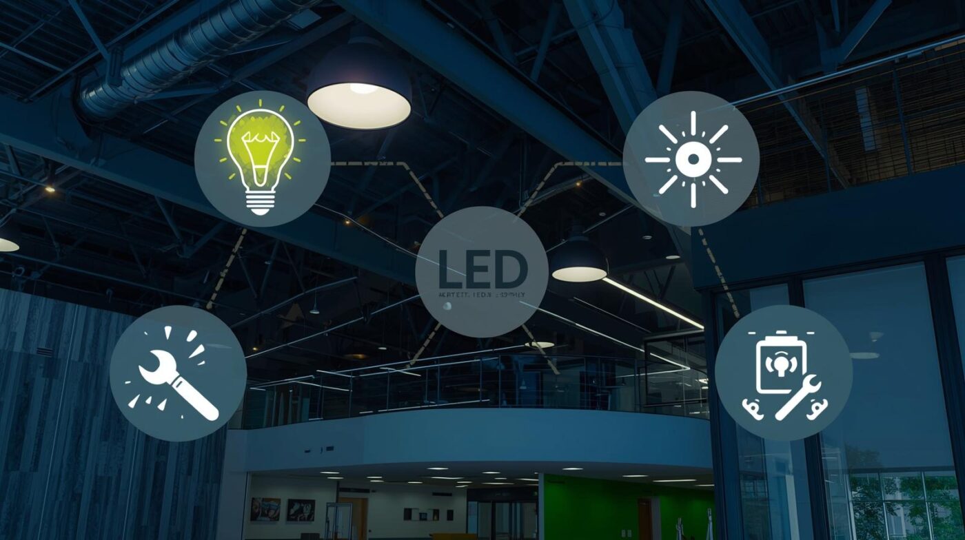 led luz Iluminación led industrial, para empresas y comercios en naves industriales Castilla la Mancha y Madrid. Hasta un 70% de ahorro presupuesto sin compromiso.